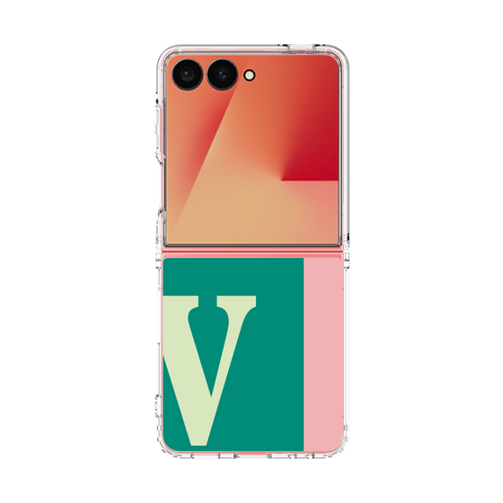 クリアケース［ オリジナル - initial color line - V green ］