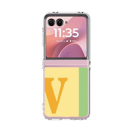 クリアケース［ オリジナル - initial color line - V yellow ］