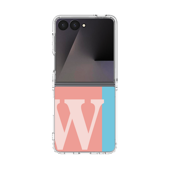クリアケース［ オリジナル - initial color line - W pink ］