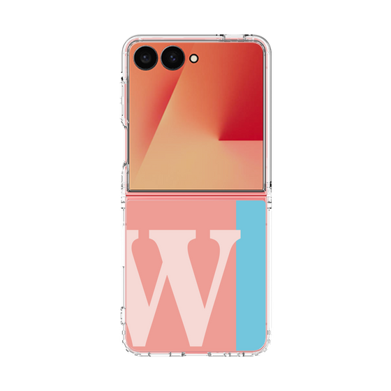 クリアケース［ オリジナル - initial color line - W pink ］
