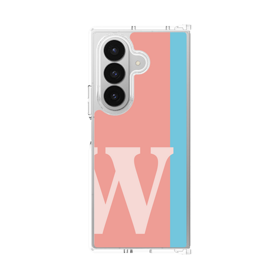 クリアケース［ オリジナル - initial color line - W pink ］