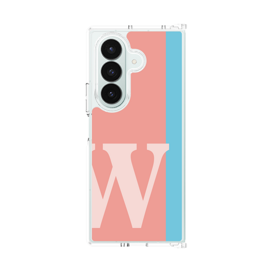 クリアケース［ オリジナル - initial color line - W pink ］