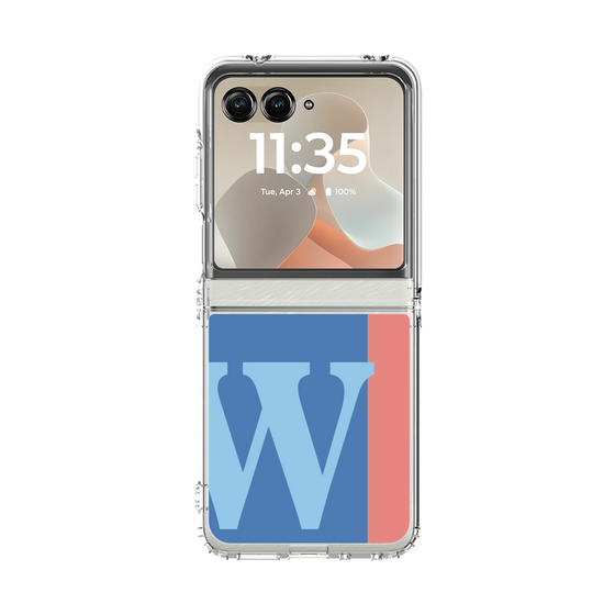 クリアケース［ オリジナル - initial color line - W blue ］