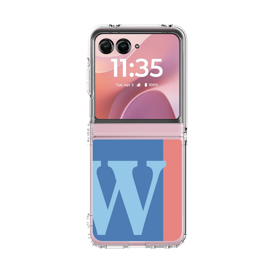クリアケース［ オリジナル - initial color line - W blue ］