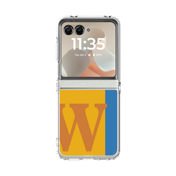 クリアケース［ オリジナル - initial color line - W orange ］