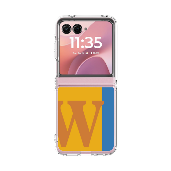 クリアケース［ オリジナル - initial color line - W orange ］