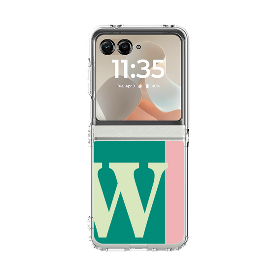 クリアケース［ オリジナル - initial color line - W green ］