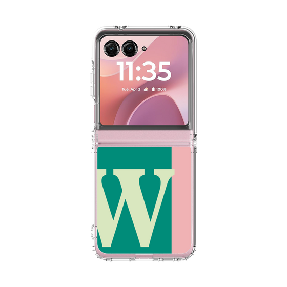 クリアケース［ オリジナル - initial color line - W green ］