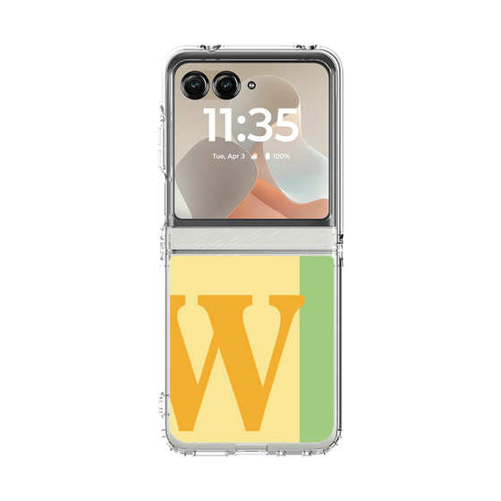 クリアケース［ オリジナル - initial color line - W yellow ］