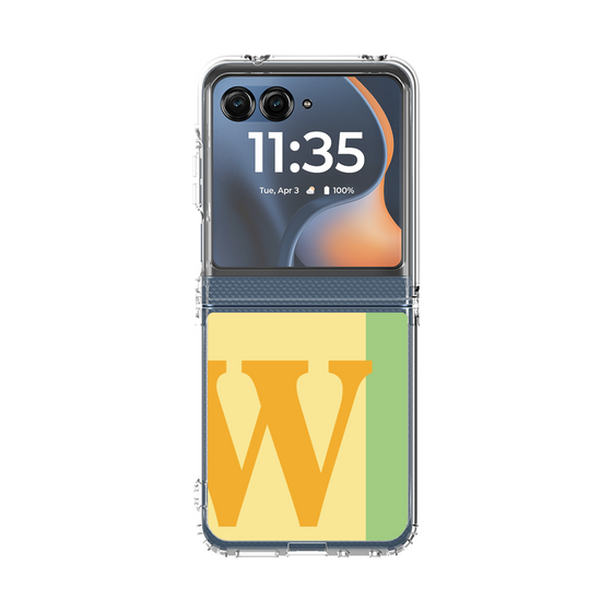 クリアケース［ オリジナル - initial color line - W yellow ］