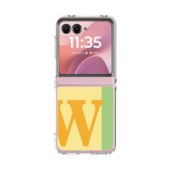 クリアケース［ オリジナル - initial color line - W yellow ］