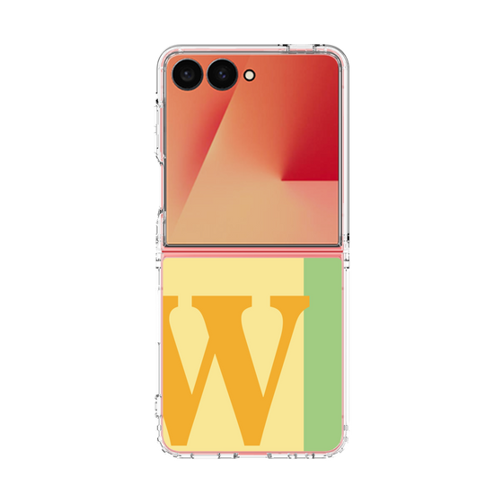クリアケース［ オリジナル - initial color line - W yellow ］