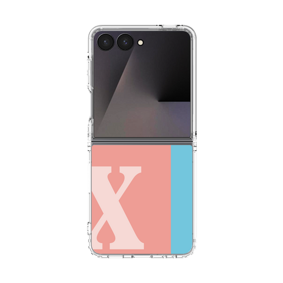 クリアケース［ オリジナル - initial color line - X pink ］
