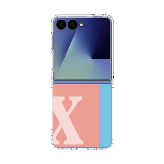 クリアケース［ オリジナル - initial color line - X pink ］