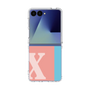 クリアケース［ オリジナル - initial color line - X pink ］