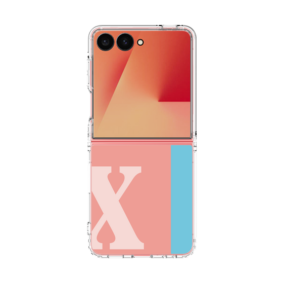 クリアケース［ オリジナル - initial color line - X pink ］