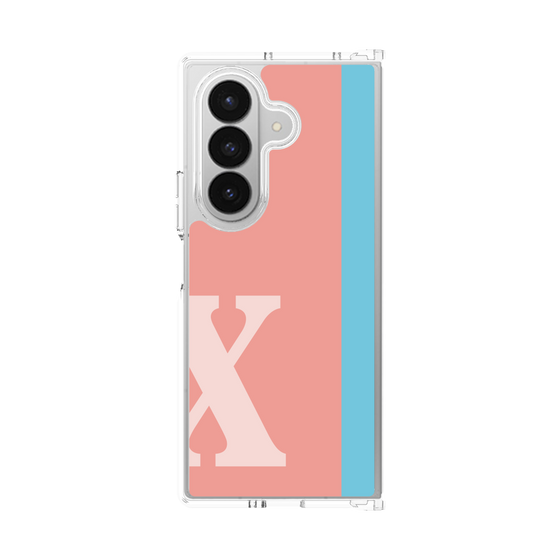 クリアケース［ オリジナル - initial color line - X pink ］