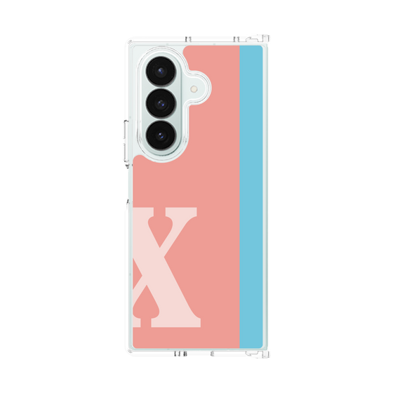 クリアケース［ オリジナル - initial color line - X pink ］
