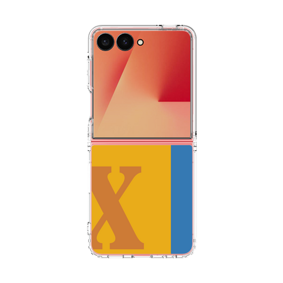 クリアケース［ オリジナル - initial color line - X orange ］