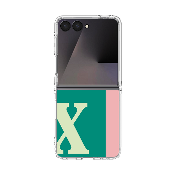 クリアケース［ オリジナル - initial color line - X green ］
