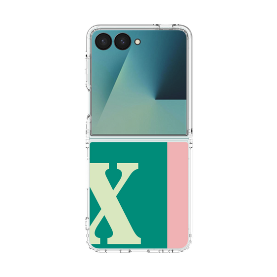 クリアケース［ オリジナル - initial color line - X green ］