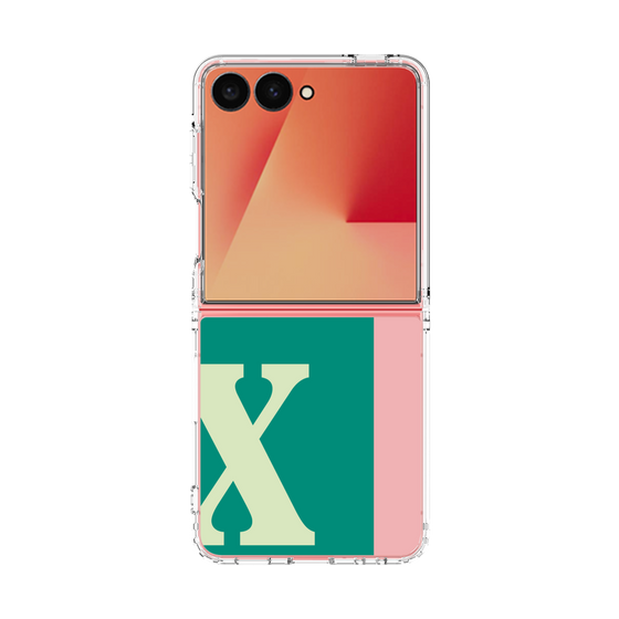 クリアケース［ オリジナル - initial color line - X green ］