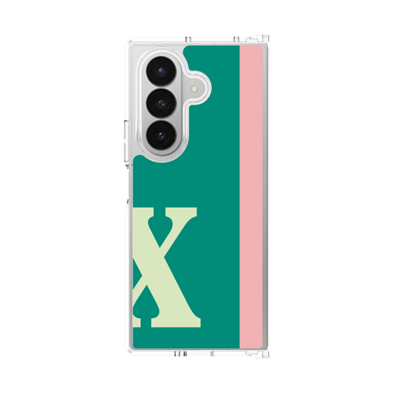 クリアケース［ オリジナル - initial color line - X green ］