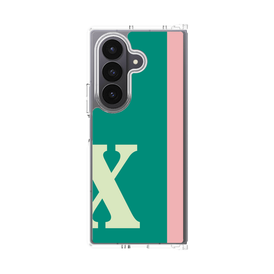 クリアケース［ オリジナル - initial color line - X green ］