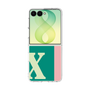クリアケース［ オリジナル - initial color line - X green ］