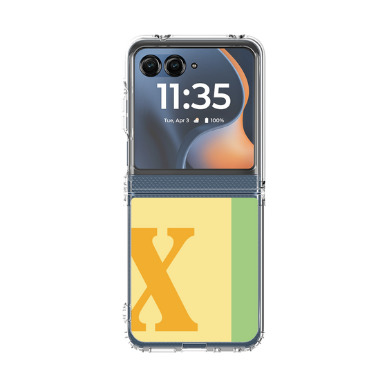 クリアケース［ オリジナル - initial color line - X yellow ］