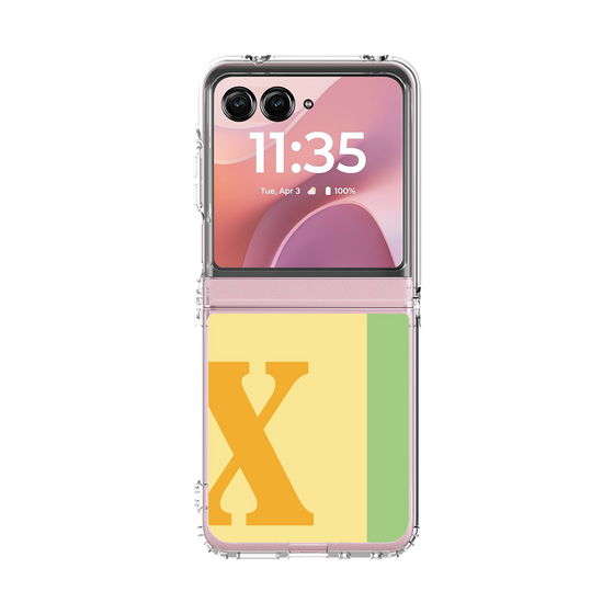 クリアケース［ オリジナル - initial color line - X yellow ］