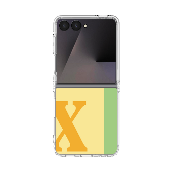 クリアケース［ オリジナル - initial color line - X yellow ］