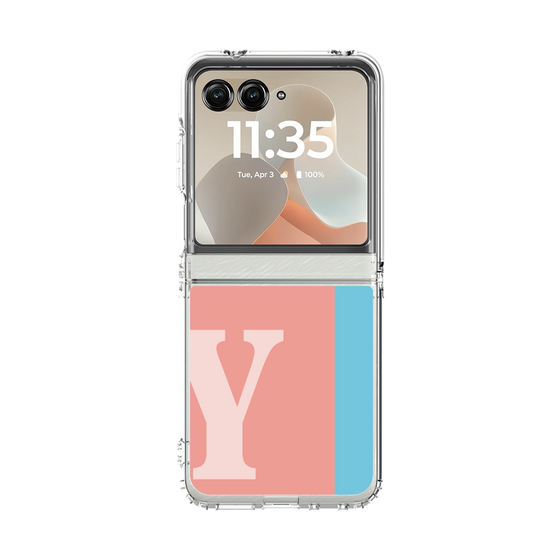 クリアケース［ オリジナル - initial color line - Y pink ］