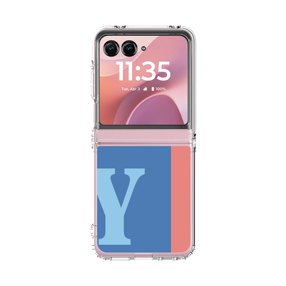 クリアケース［ オリジナル - initial color line - Y blue ］