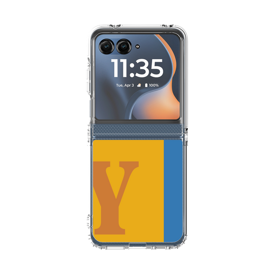 クリアケース［ オリジナル - initial color line - Y orange ］