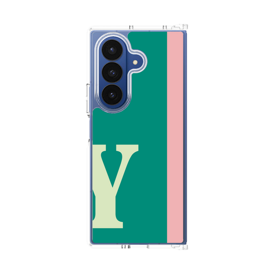 クリアケース［ オリジナル - initial color line - Y green ］