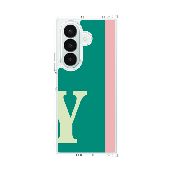 クリアケース［ オリジナル - initial color line - Y green ］