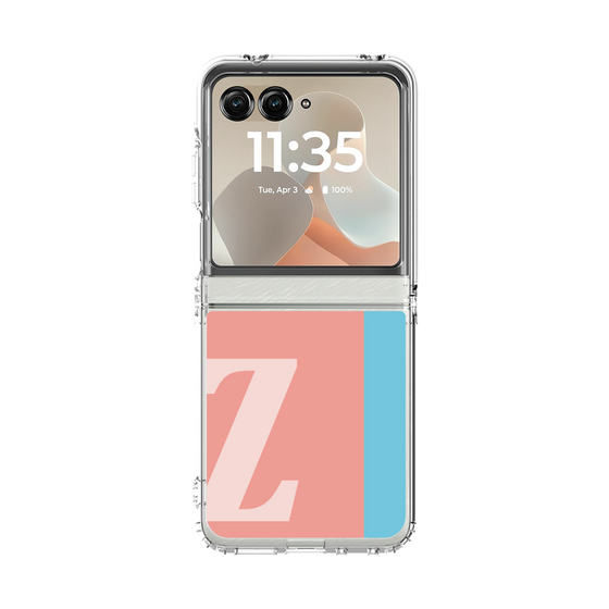 クリアケース［ オリジナル - initial color line - Z pink ］