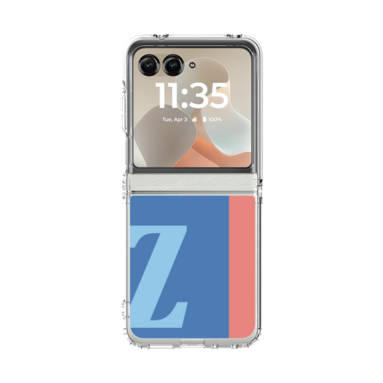 クリアケース［ オリジナル - initial color line - Z blue ］