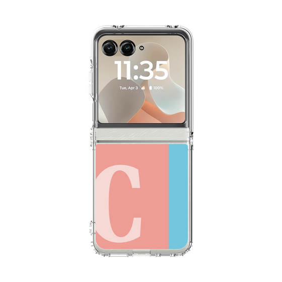 クリアケース［ オリジナル - initial color line - C pink ］