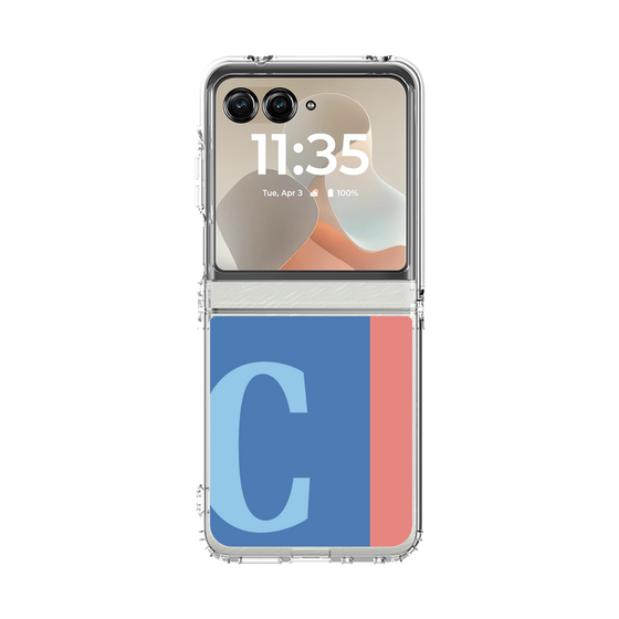 クリアケース［ オリジナル - initial color line - C blue ］