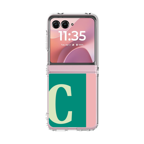 クリアケース［ オリジナル - initial color line - C green ］