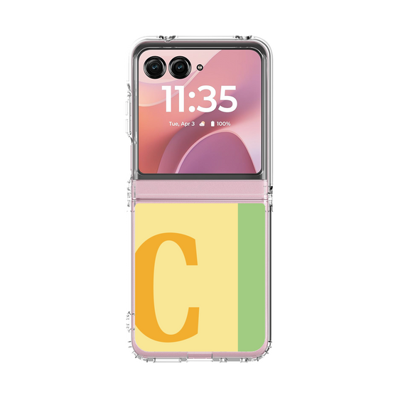 クリアケース［ オリジナル - initial color line - C yellow ］