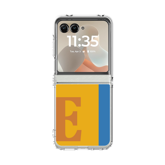 クリアケース［ オリジナル - initial color line - E orange ］