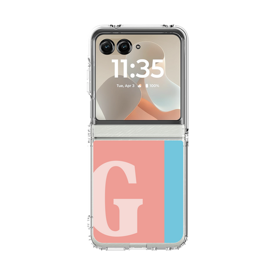 クリアケース［ オリジナル - initial color line - G pink ］