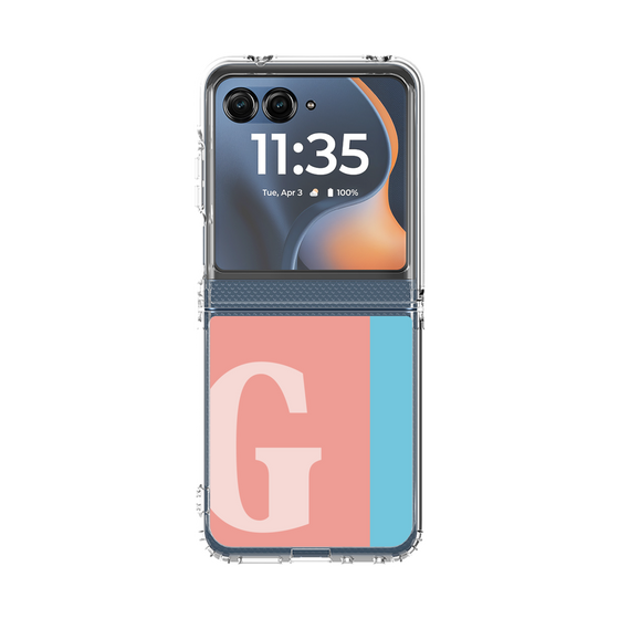 クリアケース［ オリジナル - initial color line - G pink ］