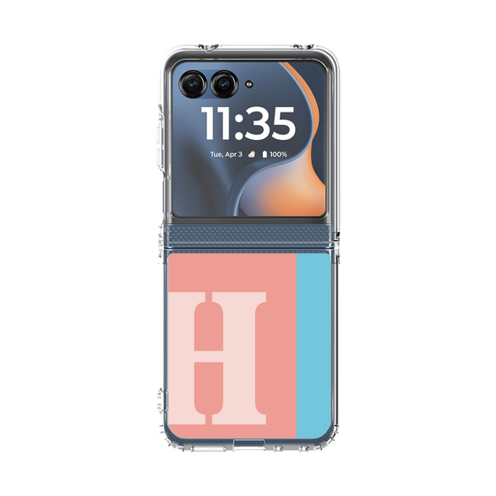 クリアケース［ オリジナル - initial color line - H pink ］