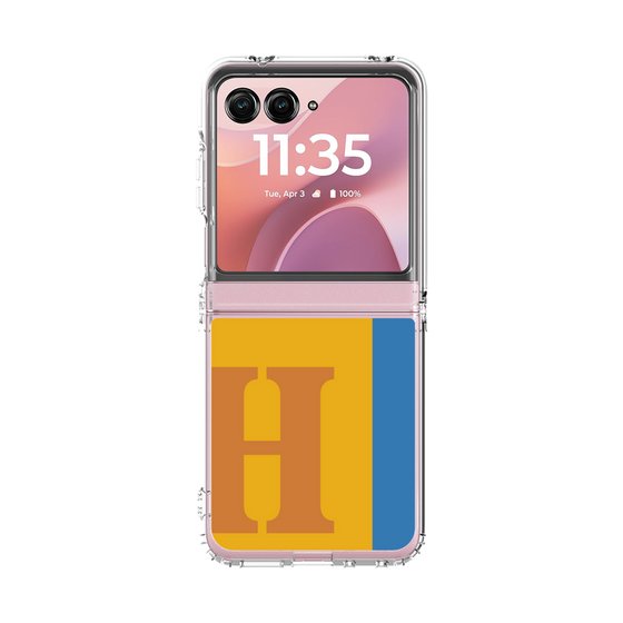 クリアケース［ オリジナル - initial color line - H orange ］