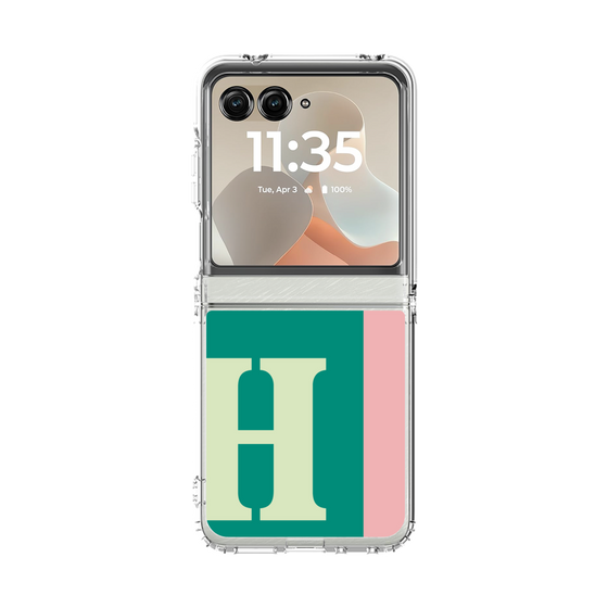 クリアケース［ オリジナル - initial color line - H green ］