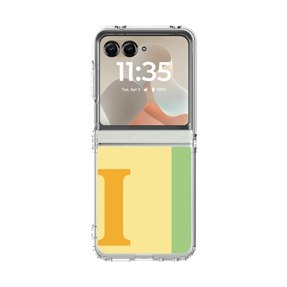 クリアケース［ オリジナル - initial color line - I yellow ］